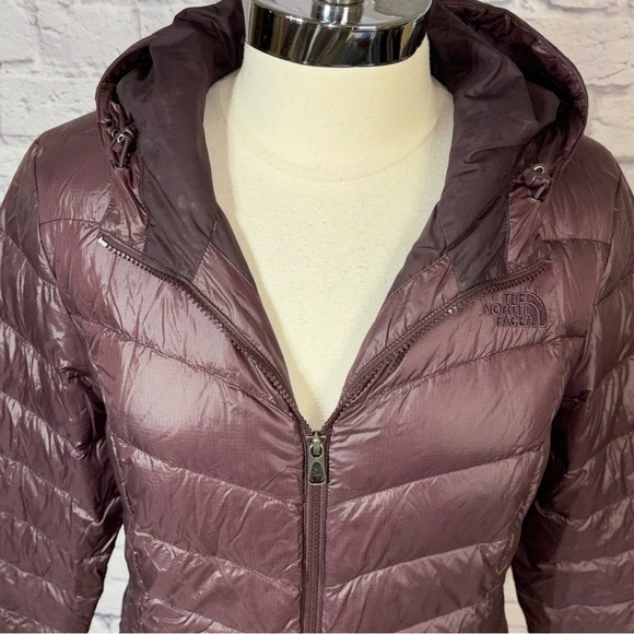 The North Face Black Cherry Quilted 550 Down Filled Mid Length Puffer Coat - Picture 7 of 15